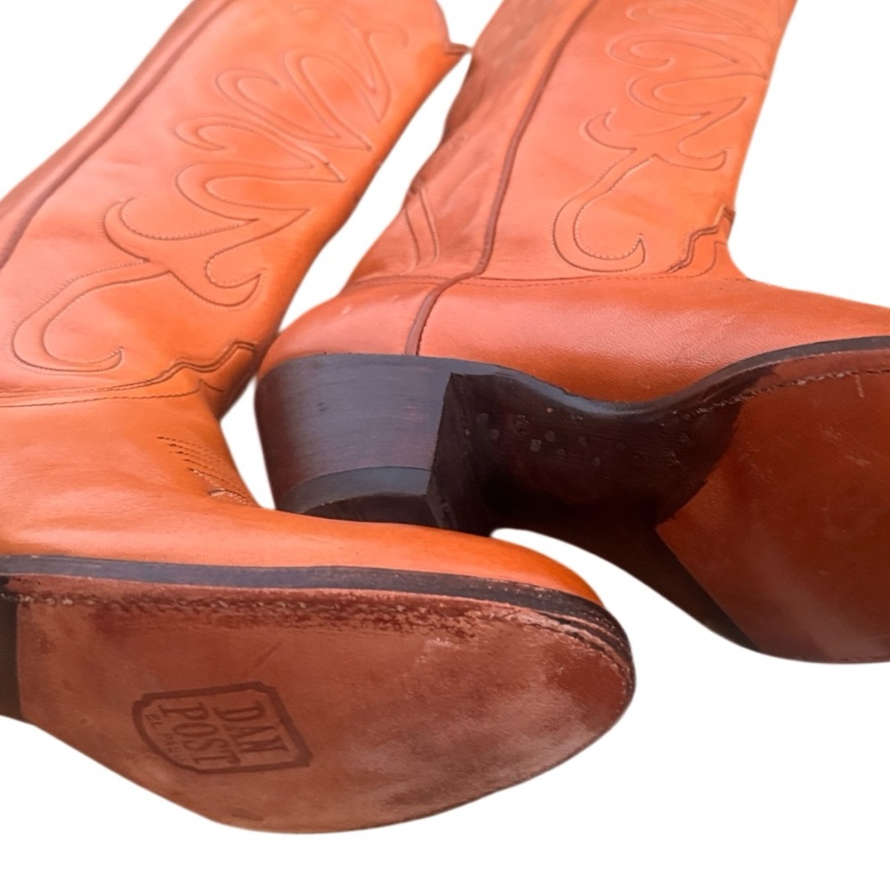 VTG Womens PREMIUM LEATHER DAN POST HANDCRAFTED DURABLE Western Cowboy Boots SZ8 - Picture 11 of 12